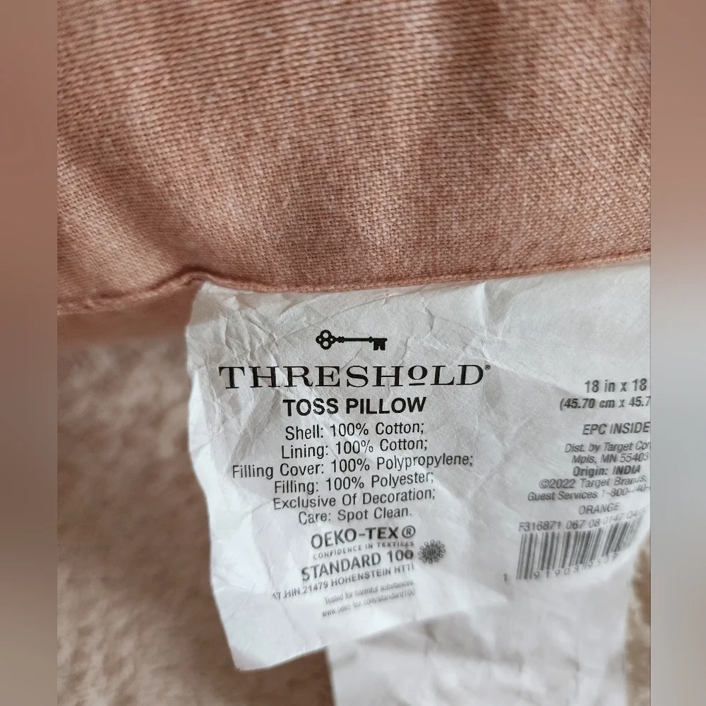 Bundle of 2 THRESHOLD new with tag spring pillow 18×18 each